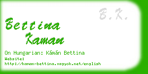 bettina kaman business card