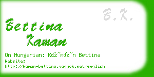 bettina kaman business card
